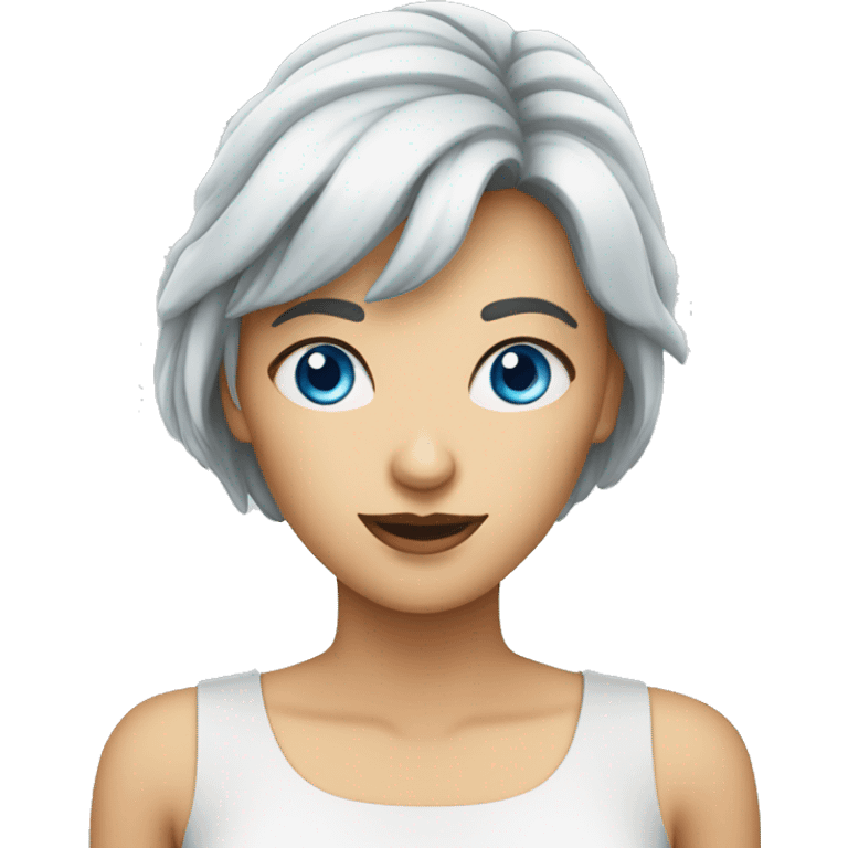 Frau mit blauen Augen emoji