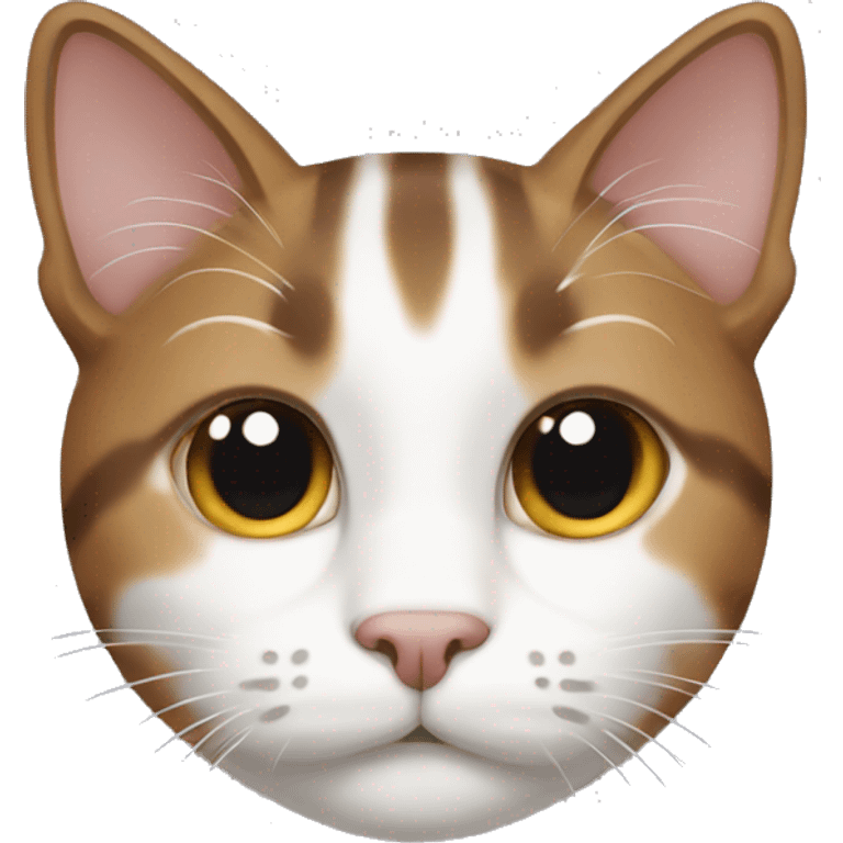 tabby brown and white cat emoji