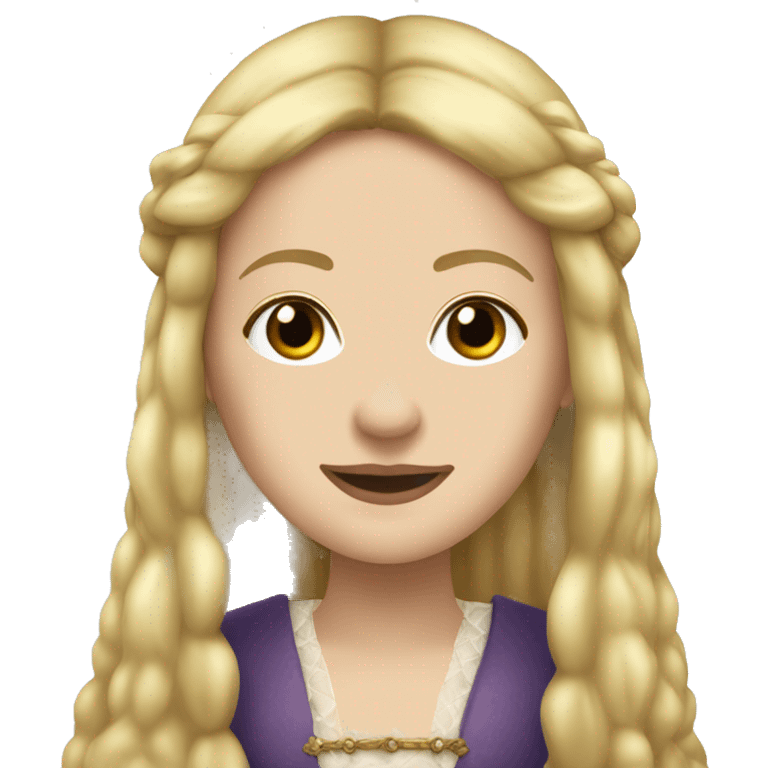 Queen Jane tudor England long blonde hair  emoji