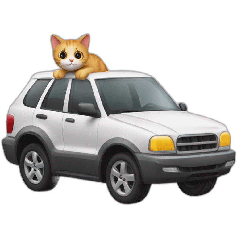 Cat drive car emoji