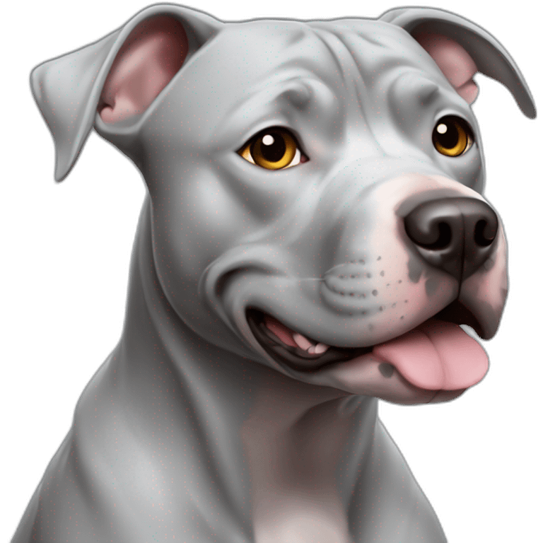 dog pitbull gray totally emoji