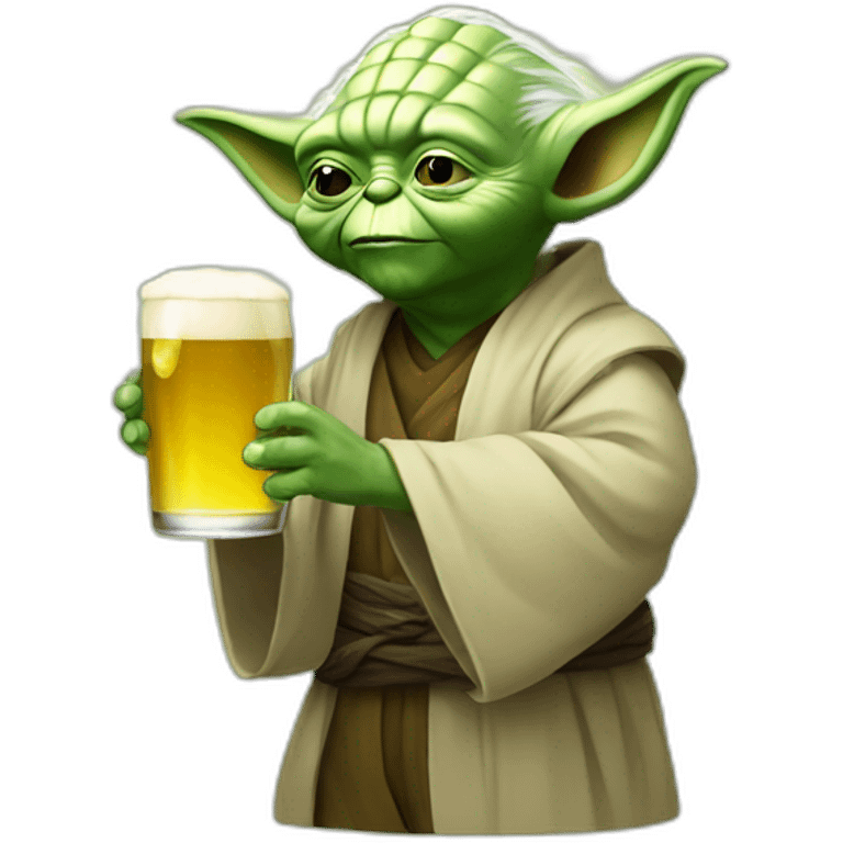 Yoda drink beer emoji