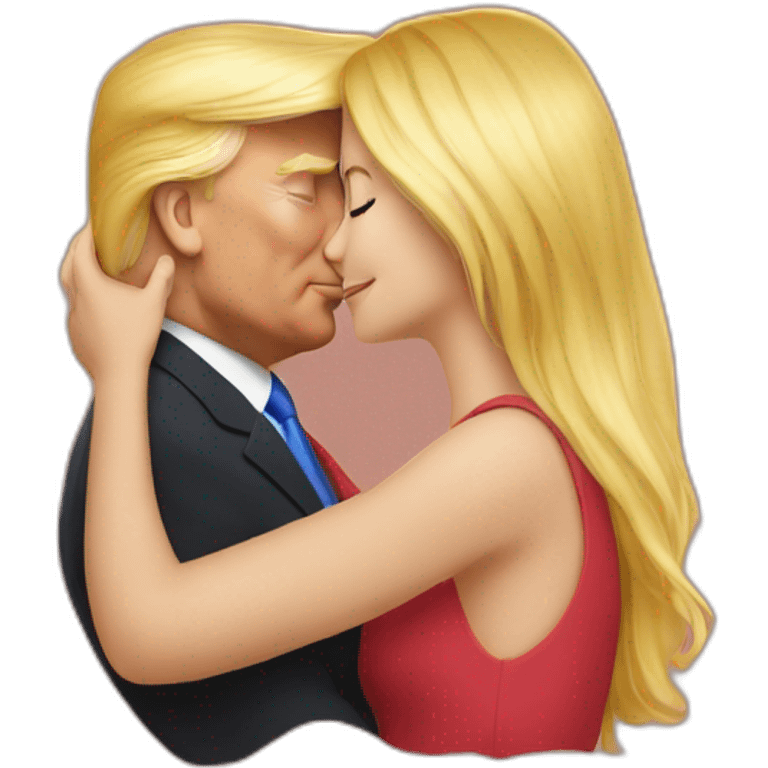 trump kissing his daughter, positivity, inclusiveness emoji