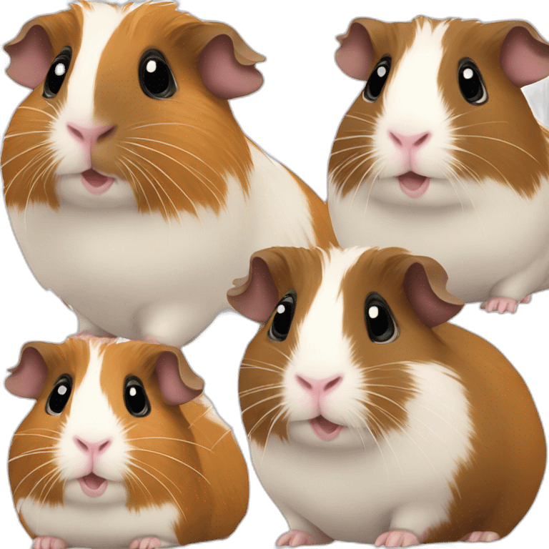 a family of guinea pigs emoji