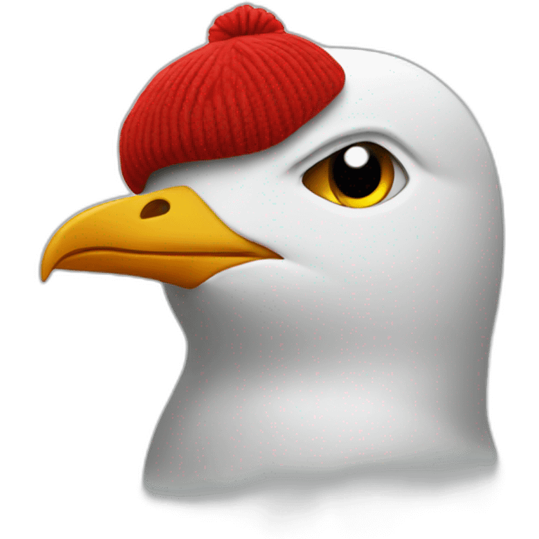 seagull red beanie emoji