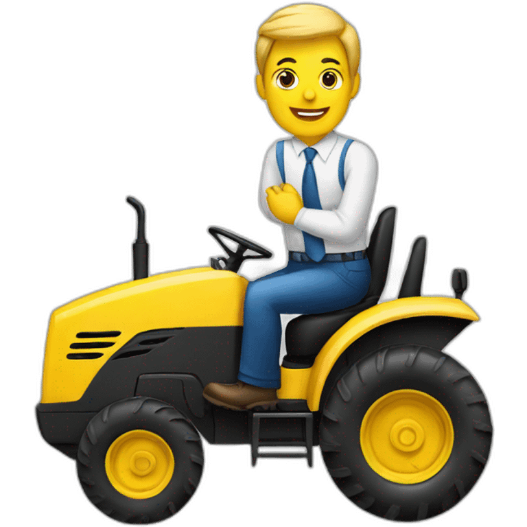 manager on a tractor emoji