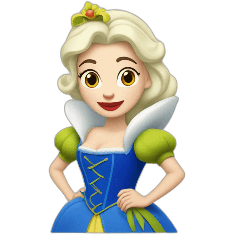 Blanche neige avec une tête de shrek emoji