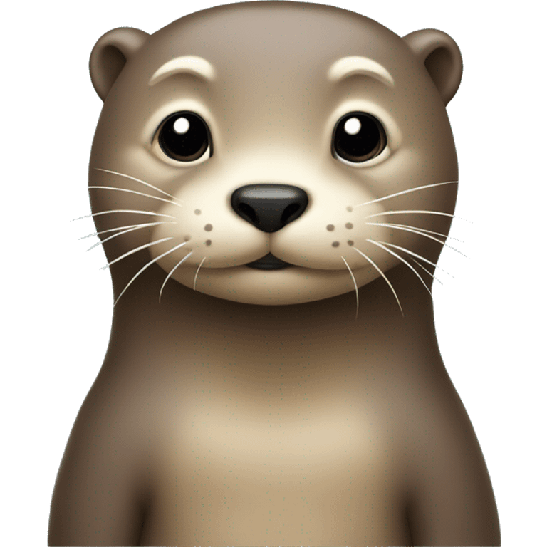 otter with half long blond hair and a dri emoji