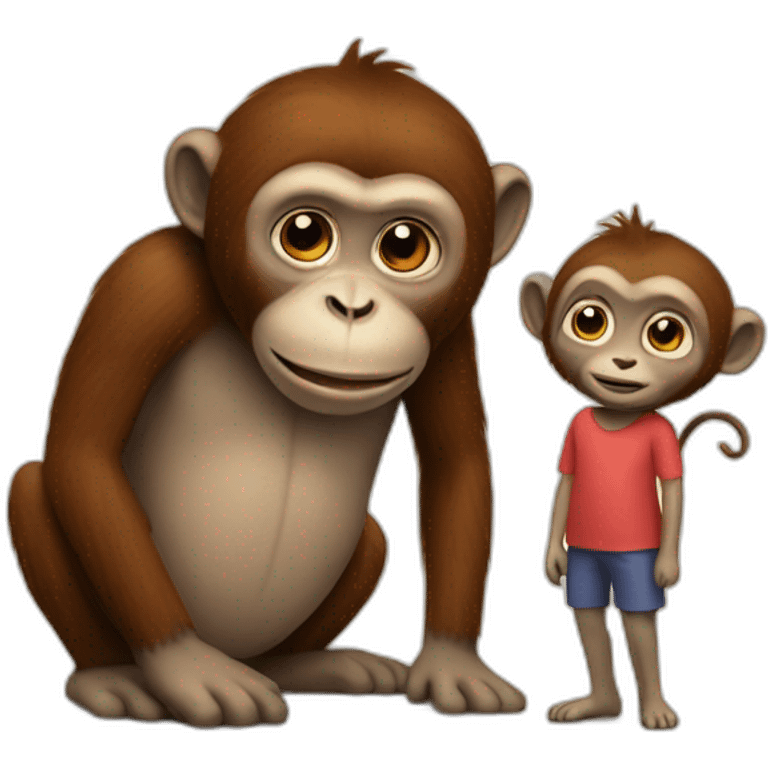 monkey talk with human emoji