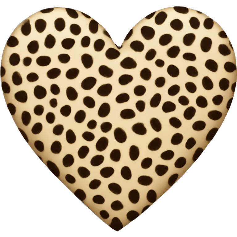 Cheetah print heart  emoji