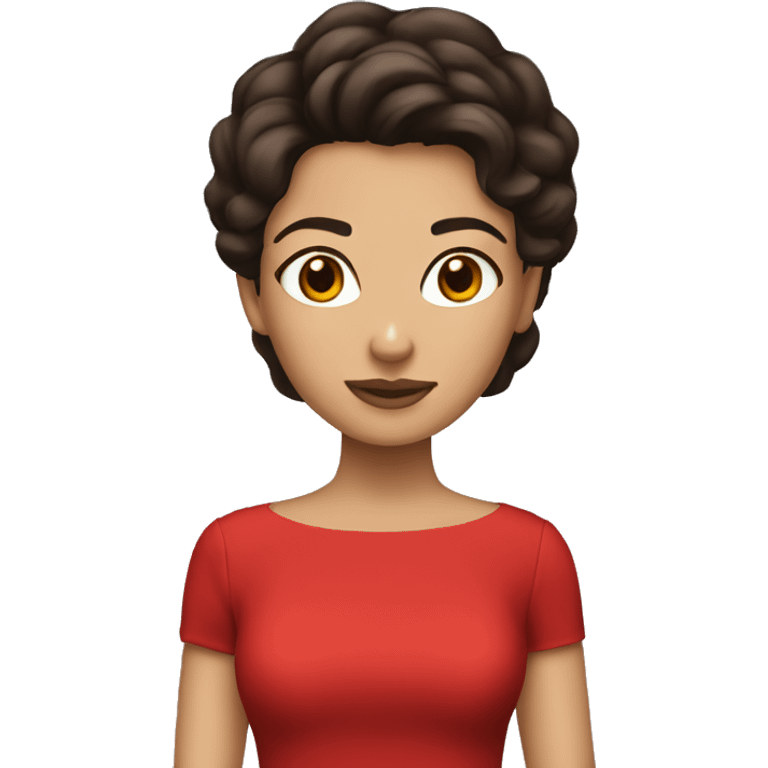 Red dress brunette  emoji