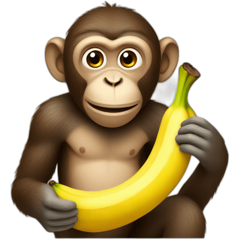 monkey with banana emoji