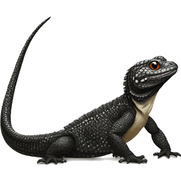 tegu lizard black  emoji