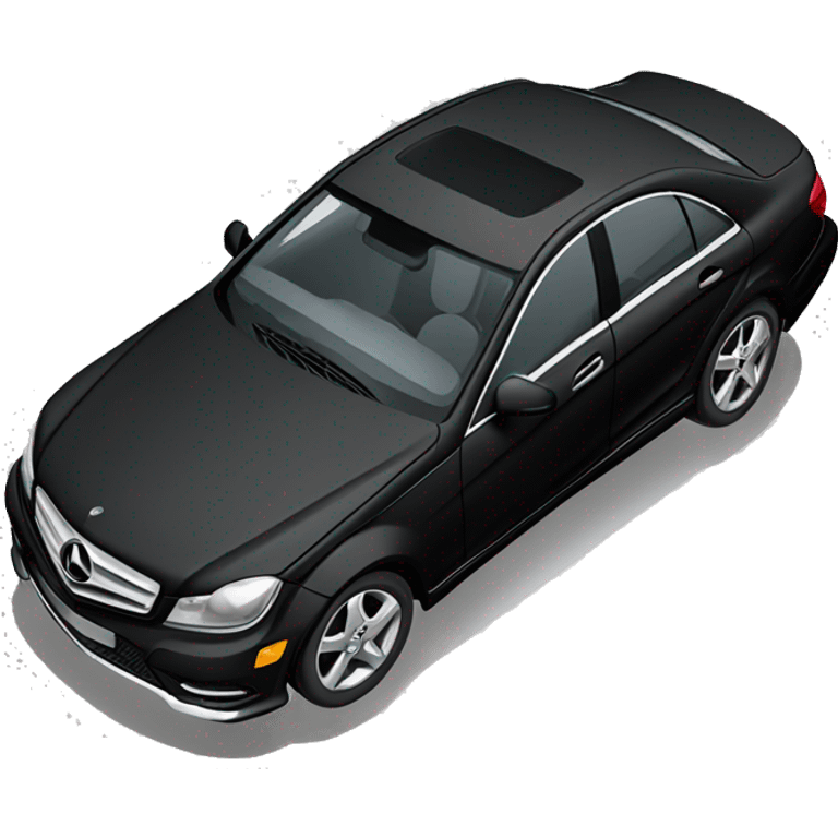 black car mercedes c250 emoji