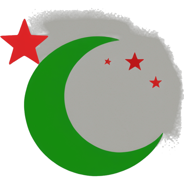 	•	Background: The flag is divided into two horizontal sections.
	•	The top half is green.
	•	The bottom half is red.
	•	Crescent and Star: In the center of the flag, there is a white crescent moon with a five-pointed star next to it. emoji