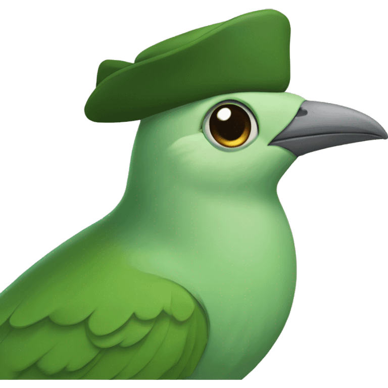 Green Quaker bird emoji