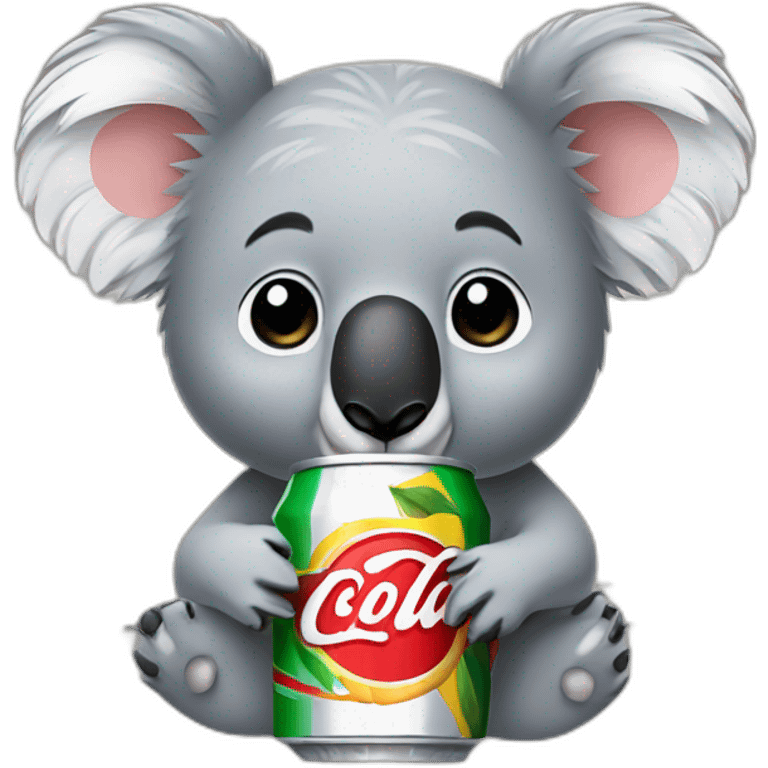 koala drinking can of cola emoji