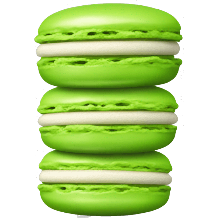 Realistic lime green macaroon emoji