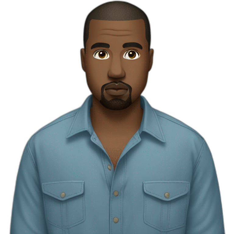 kanye west blue shirt emoji