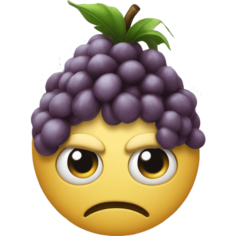 A date (fruit) that is grumpy emoji