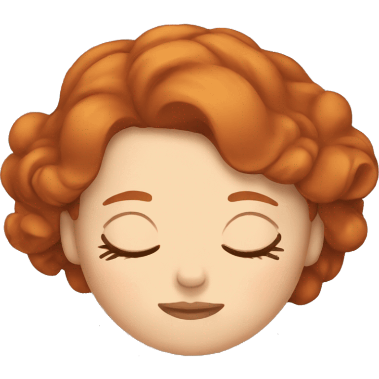 Redhead girl sleeping emoji