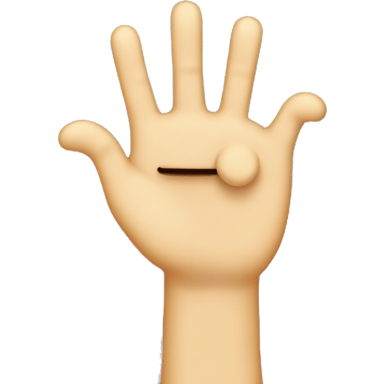 make a smiley face with three fingers thumb index and middle emoji