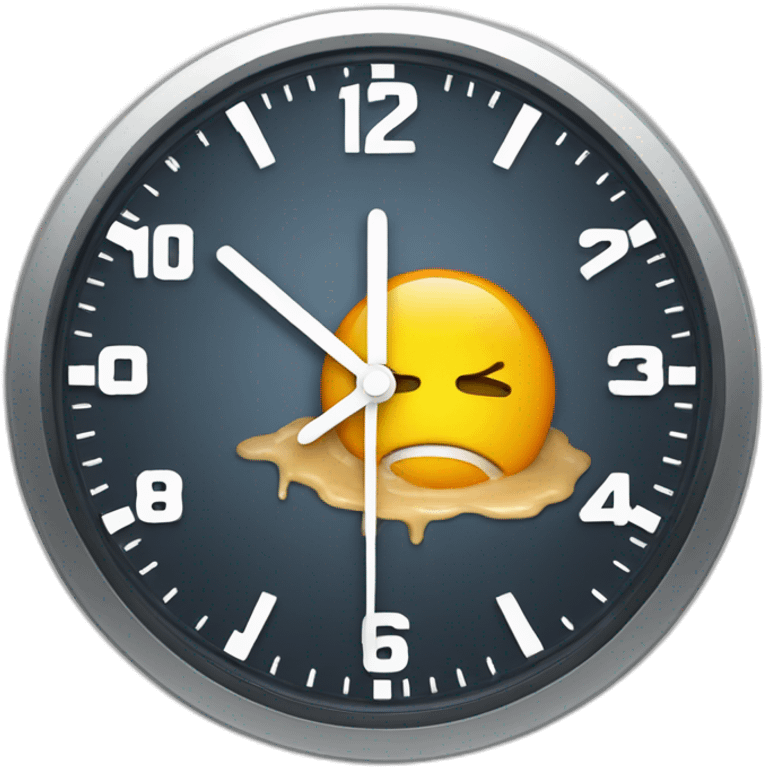 clock melting emoji