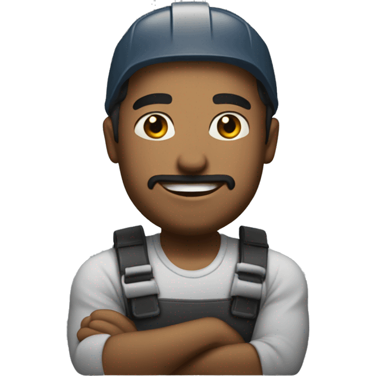 a budybuilder possing emoji