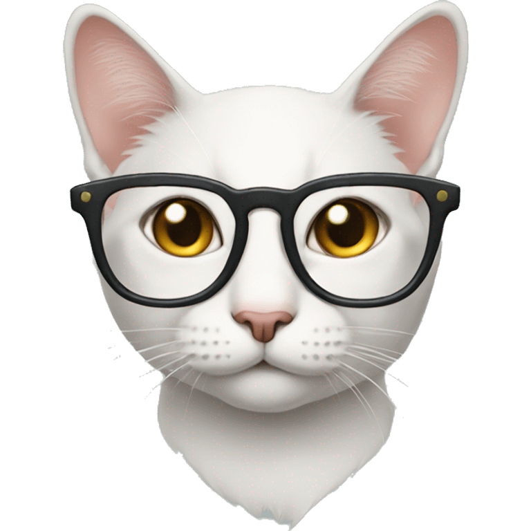 curious cat with glasses emoji