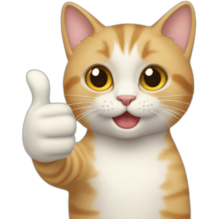 cat thumbs up emoji