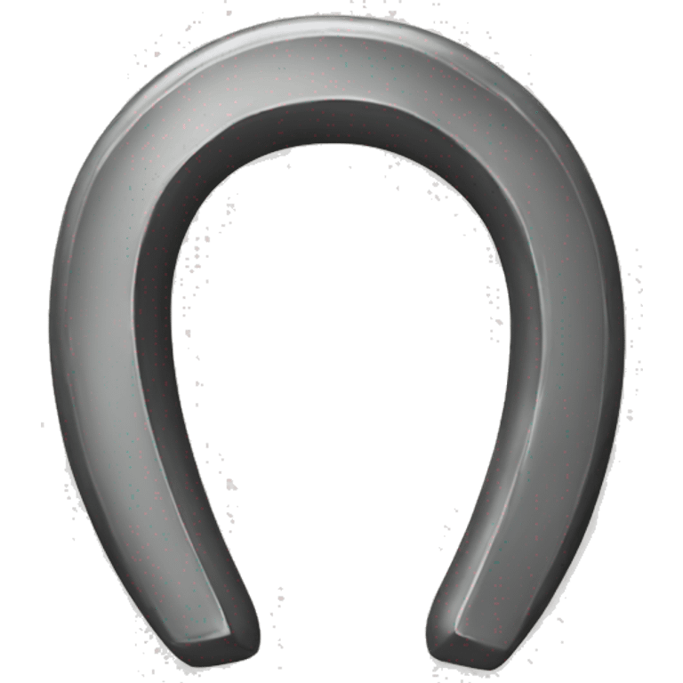 A horseshoe magnet, as used to pick up iron. emoji