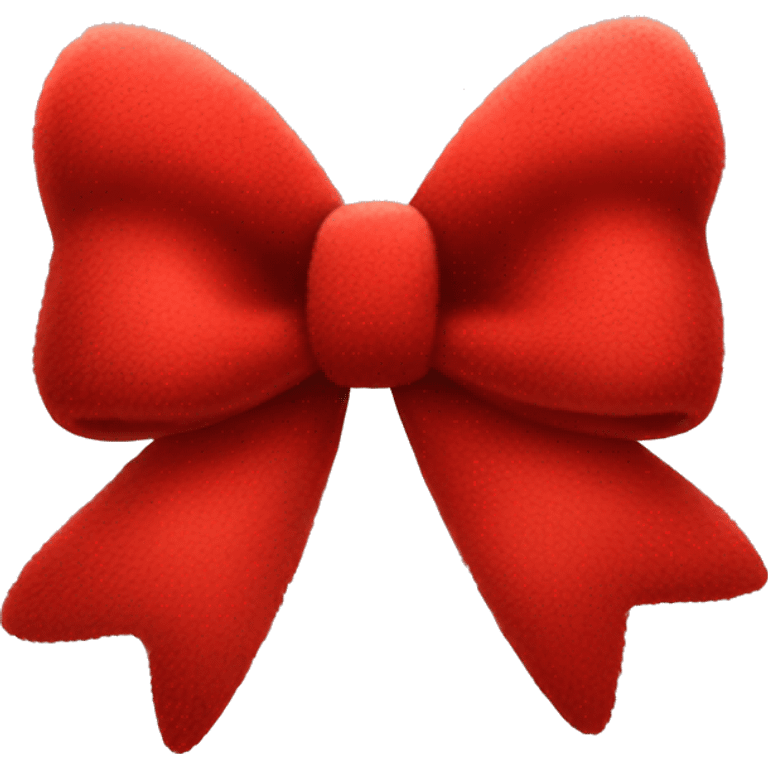 Red fluffy bow emoji