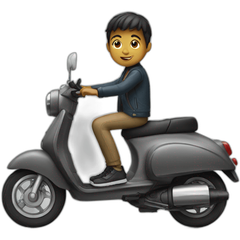 Boy on scooter  emoji