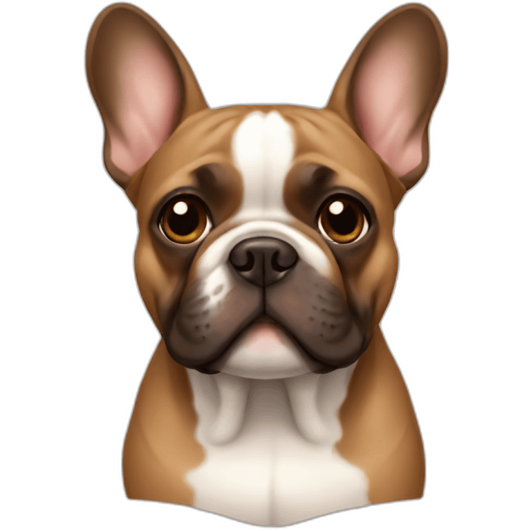 brown french bulldog emoji