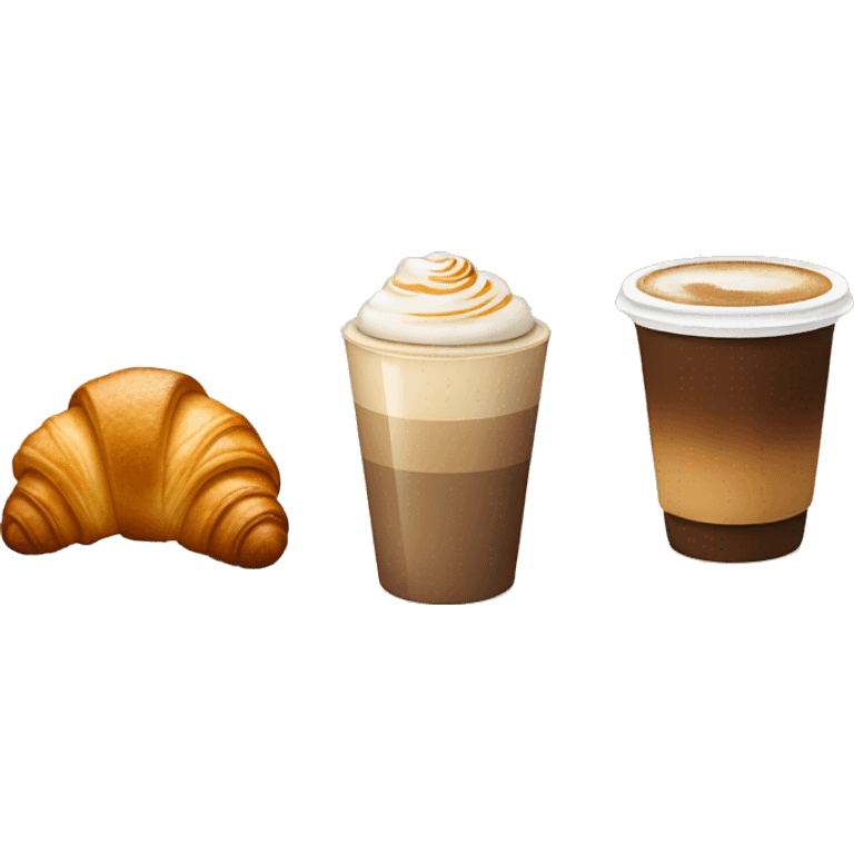 Capuchino and croissant emoji