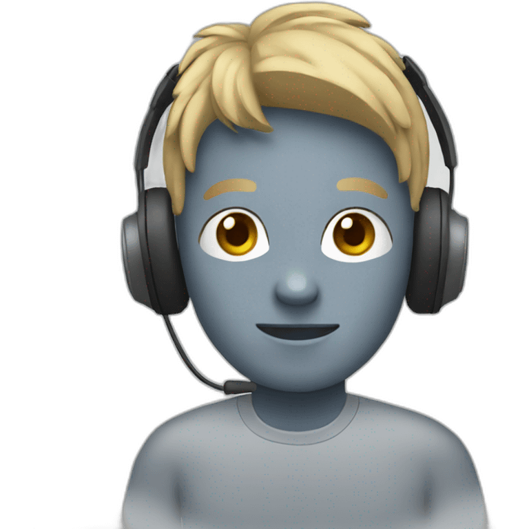 person with a headset emoji