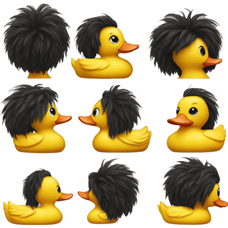 rubber duck wth hair emoji