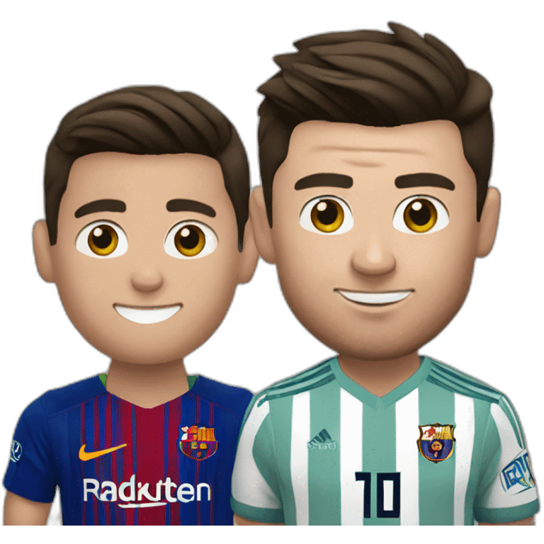 cristiano ronaldo con messi emoji