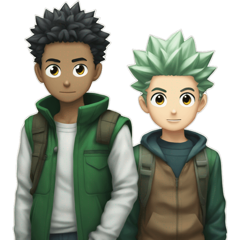 killua and gon from hunter hunter emoji