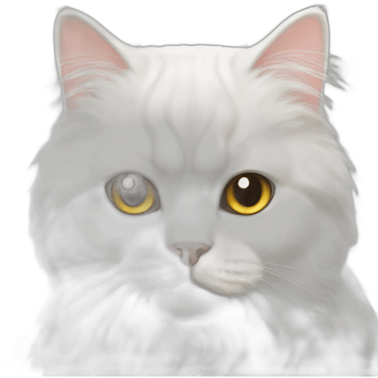 white persian cat emoji