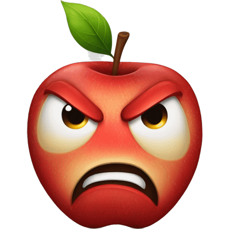 Angry red apple emoji