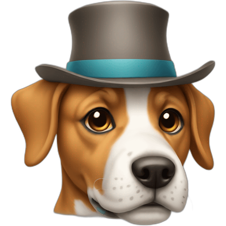 Dog with hat emoji