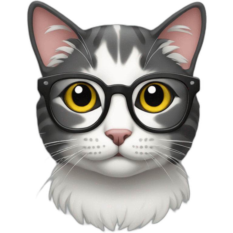 Cat glasses emoji