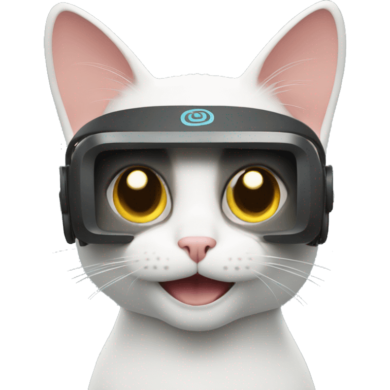 Smiling cat in vr  emoji