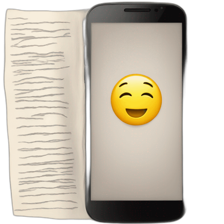 contract in smartphone emoji