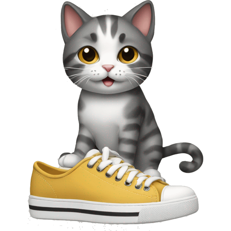 cat wearing shoes  emoji