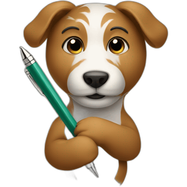 animal holding a pen emoji