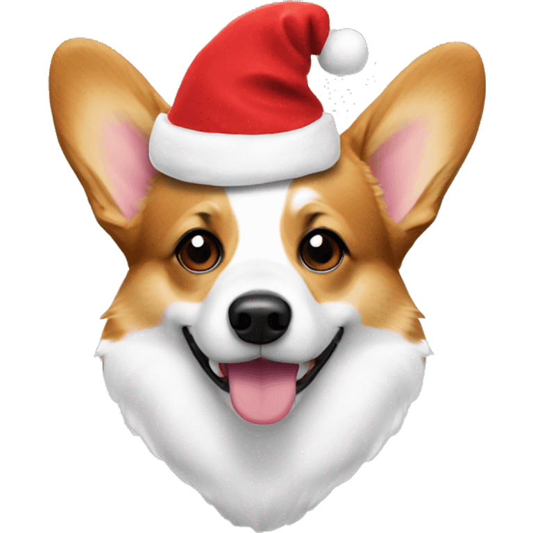 Corgi with Santa hat  emoji