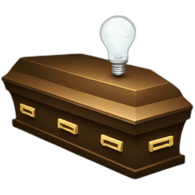 coffin with light bulb emoji