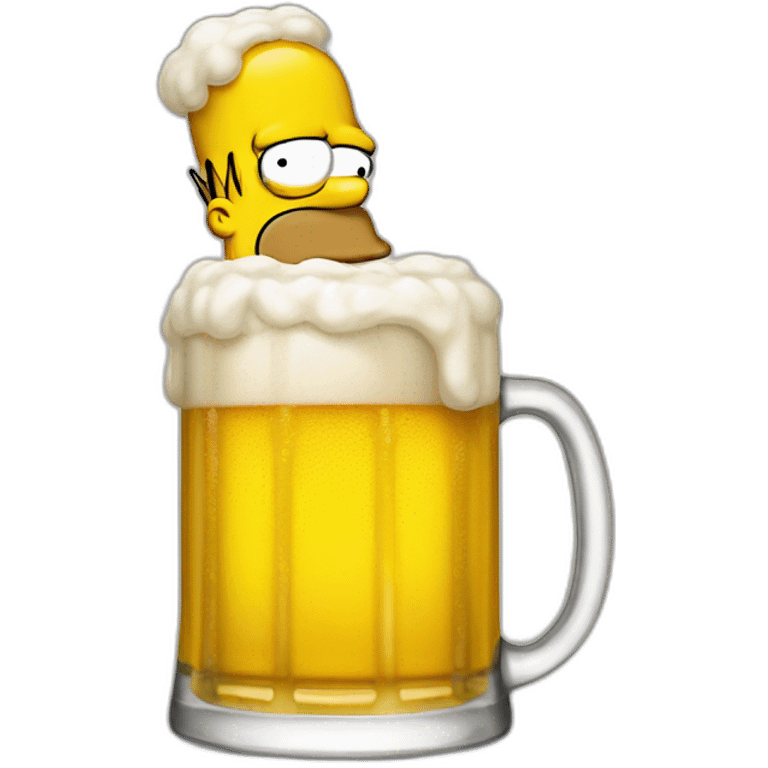 Homer Simpson drink a beer emoji